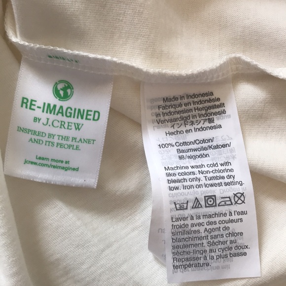 NWT! J.Crew crewcuts cream ruffled sleeve tee shirt - Picture 5 of 5